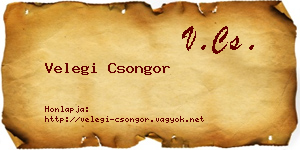 Velegi Csongor névjegykártya